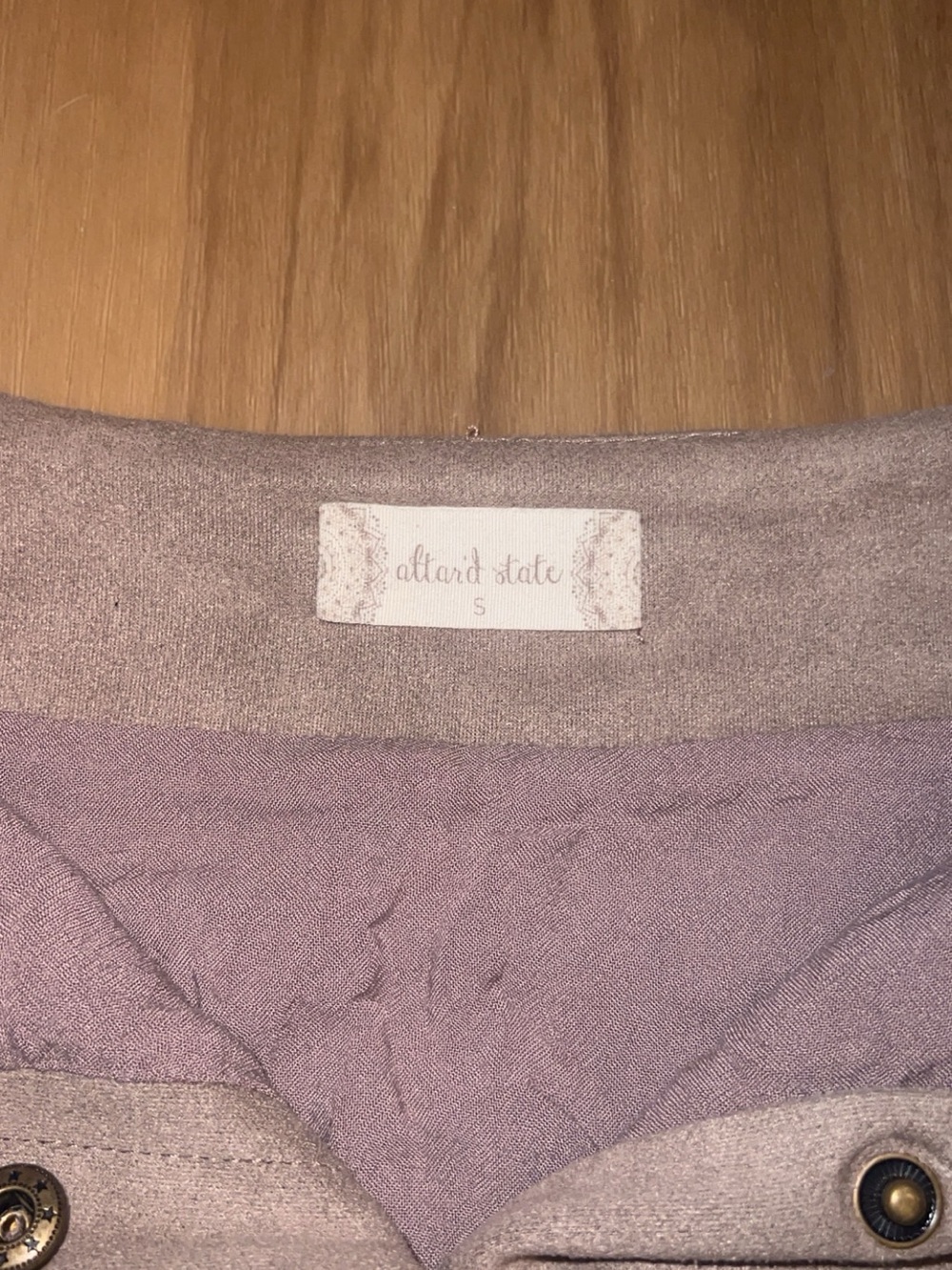 Altar'd State - Button-Front Circle Skirt in Taupe - Picture 4 of 4